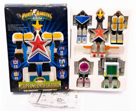 Bandai Power Rangers Deluxe Super Zeo Megazord, contains five figures that can be joined together to create one larger figure