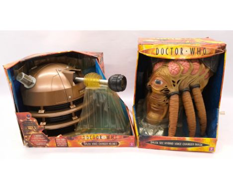 Applause Doctor Who Helmet pair including: Dalek Voice Changing Helmet, Dalek Sec Hybrid Voice Changer Mask, within Good pack