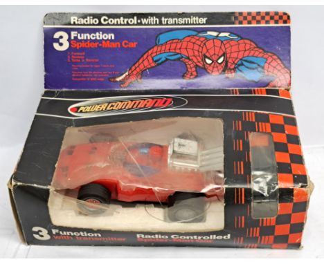 Azrak-Hamway Power Command Spider-Man car 1979 (No. 6852) Radio Controlled Vehicle. Packaging condition poor to fair, item go