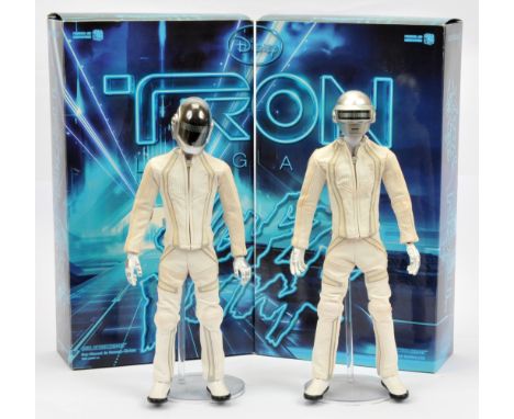 Medicom Real Action Heroes Tron Legacy Daft Punk 1/6 scale figure pair, to include Guy-Manuel De Homem-Christo & Thomas Banga