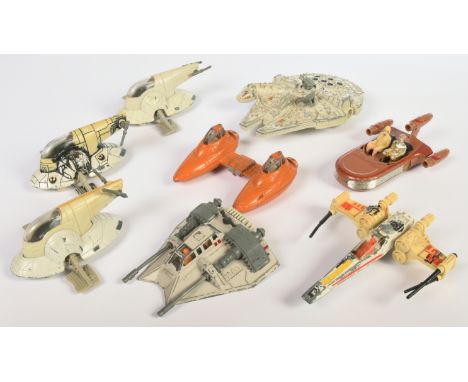 Kenner Star Wars vintage Diecast ships complete and incomplete (minor damage plus customisation), condition Poor to Fair and 