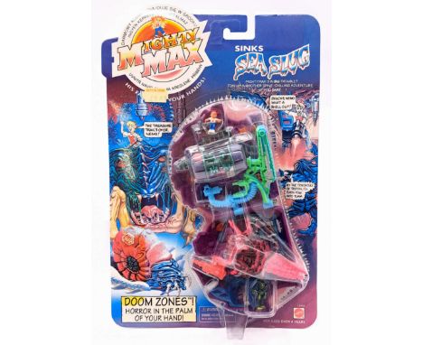 Mattel / Bluebird Mighty Max Sinks Sea Slug, #13418, Near Mint to Mint, within Good Plus sealed carded back, fading to card.