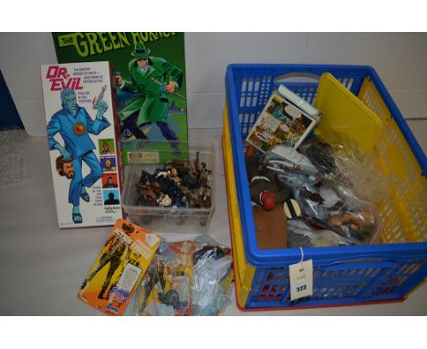 A quantity of plastic figurines by Empire Toys: Playing Mantas; and others.