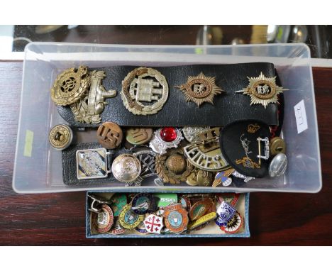 Collection of assorted Military and other enamel badges 