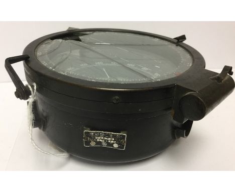 WW2 Imperial&nbsp;Japanese Army Type 2 GOU direct reading magnetic Aircraft Compass. Makers plate affixed to side. All origin