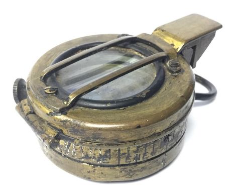 WW2 British Prismatic Compass MKIII. Broad Arrow marked with serial number B5649. Maker marked "FB &amp; S (1932) Ltd.&nbsp;