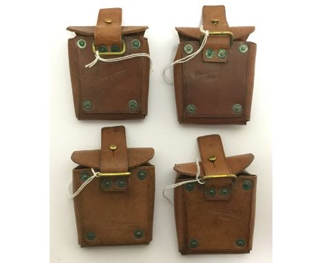 WW1 Australian Light Horse .303 15 round leather ammunition pouches x 4. Each is maker marked and dated "Holden &amp; Frost 1