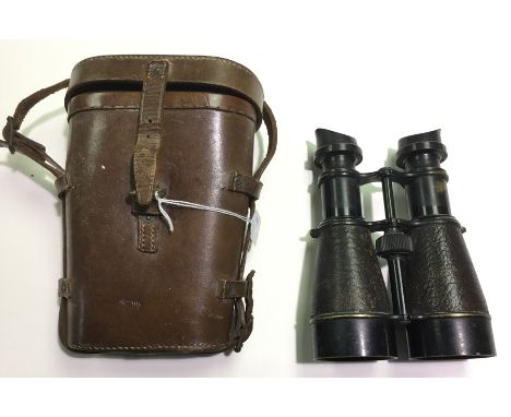 WW1 British Binoculars, French made by "L Petit Fabt, Paris". Marked "S3 60158". With WD Broad Arrow and struck through with 