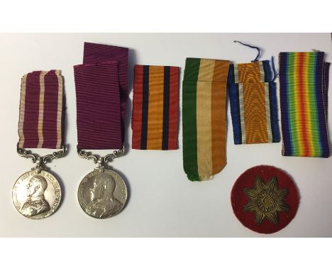Geo V swivel suspension Army Meritorious Service Medal to 3-9234 QM Sjt F Freeman, Yorks Regt and a Long Service and Good Con