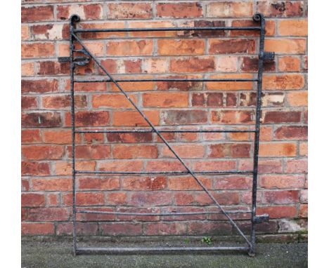 A 19th century wrought iron gate, 121cm H x 92.5cm W
