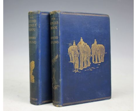 KIPLING (R), THE JUNGLE BOOK, first edition, second printing?, blue cloth with gilt decoration and lettering, London Macmilla