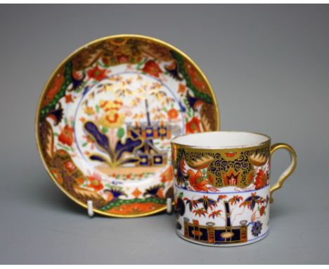 An early 19th century Spode imari coffee can and saucer, circa 1810, pattern No.967, saucer 14cm diameter, can 6.4cm high (2)