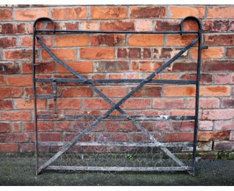 A late 19th century wrought iron gate, 107cm x 106.5cm