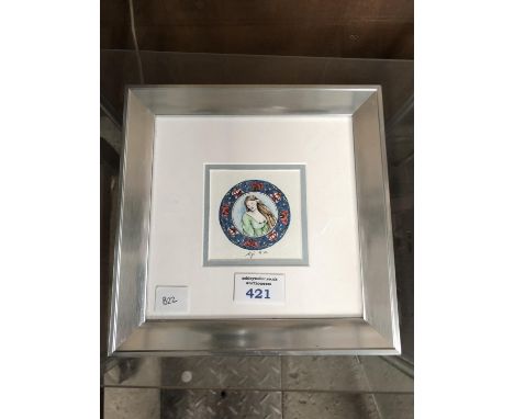 A FRAMED MOORCROFT ARTISTS PROOF WATERCOLOUR, R.R.P £245.00 