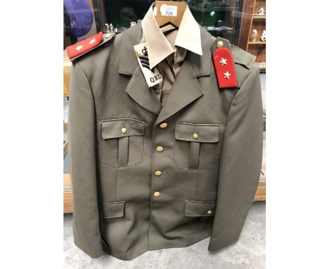 A ITALIAN ARMY JACKET AND COLLARED SHIRT 