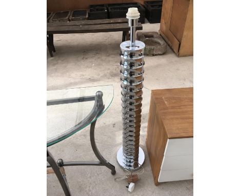 A CHROME STANDARD LAMP 
