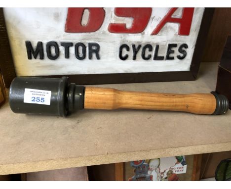 A REPRODUCTION WOODEN 'STICK GRENADE' 