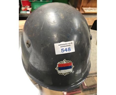 A YUGOSLAVIAN VINTAGE ARMY HELMET 
