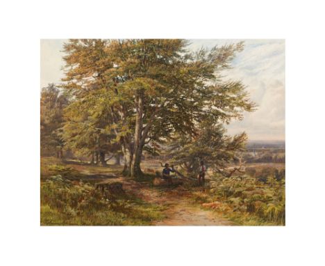 EDMUND GEORGE WARREN (BRITISH 1834-1909)
In the New Forest
Signed and dated 1861 (lower left)
Watercolour and bodycolour heig