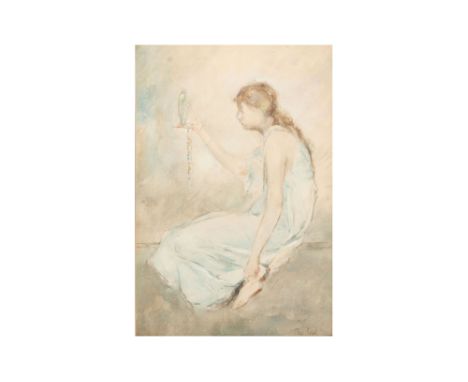 The Property of a Connoisseur, London

HARPER PENNINGTON (AMERICAN 1855–1920)
The Idol
Titled (lower right)
Watercolour
19.5 