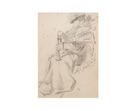 The Property of a Connoisseur, London

CHARLES KEENE (BRITISH 1823–1891)
The piper, self portrait
Black chalk&nbsp;
14 x 10cm