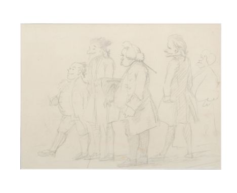 The Property of a Connoisseur, London

GEORGE DANCE THE YOUNGER (BRITISH 1741-1825)
Dr Johnson and friends&nbsp;
Pencil on la