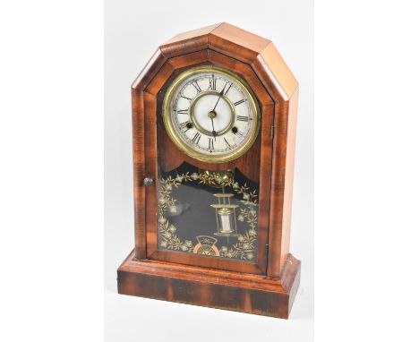 An Edwardian American Mantle Clock with Eight Day Movement by Jerome &amp; Co., 49cm high 