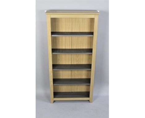 A Modern Five Shelf Open Bookcase, 61cm wide 