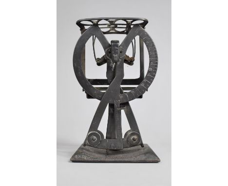 A Set of Vintage Pressed Metal Postage Scales, 17cm high 