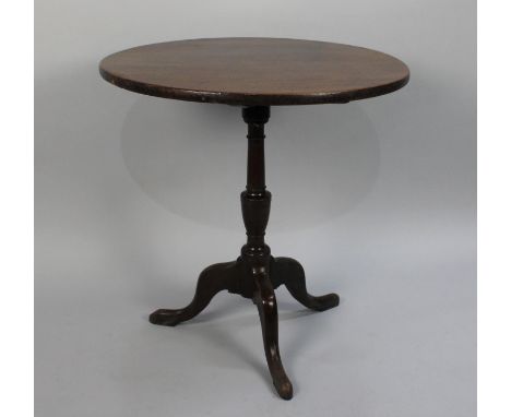 A Late 19th Century Mahogany Tripod Table, Formerly a Snap Top but Now Fixed, 58cm wide 