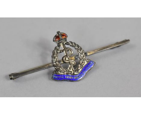 A Silver and Enamel Royal Army Medical Corp Brooch 