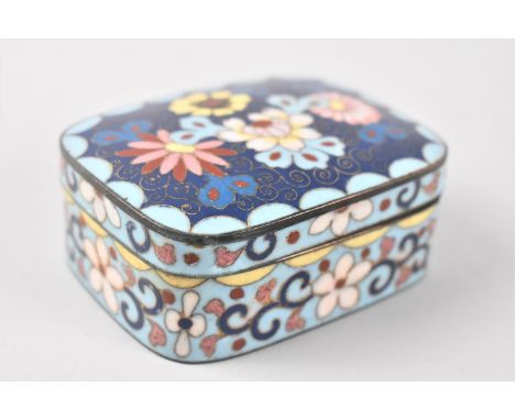 A Small Cloisonné enamel rectangular trinket box, 9cm wide. 