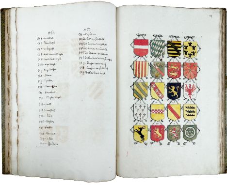 HERALDRY -- "DIT ZIJN DIE WAPENS DER GRAVEN, die baronnen, die banner heeren, die Ritteren, en die knegten, die waeren inde t