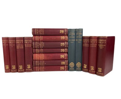 SWIFT, J. Poems. Ed. by W.E. Browning. 2 vols. - Id. Prose works. Ed. by T. Scott. 12 vols., incl. bibliography of S. works b