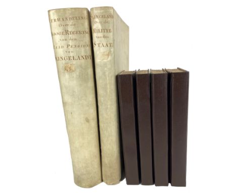 SLINGELANDT, Simon v. (1664-1736). ("Verhandelingen over de Hooge Regering" &amp; "Over de Militie van den Staat"). N.d. (2nd