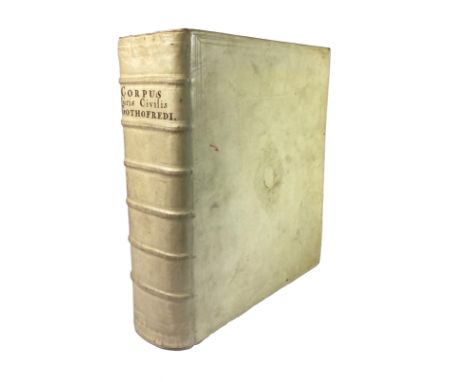 (JUSTINIANUS). Corpus iuris civilis Romani, in quo Institutiones, Digesta ad Codicem florentinum emend., Codex item et Novell