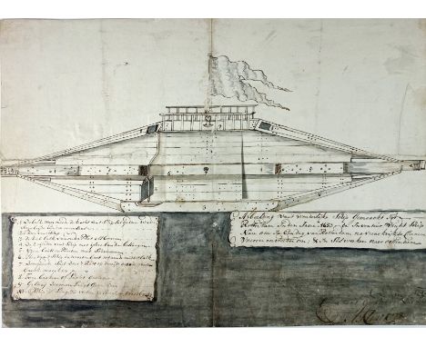 SHIPPING -- KLINCKERT, H(endrik), (????-17??, in the service of the Amsterdam VOC Chamber Jan. 2 1718). "Afbeelding van't won