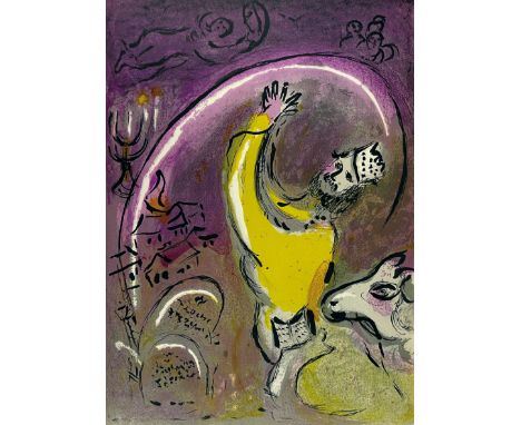CHAGALL, M. Illustrations pour la Bible. Textes p. M. Schapiro et J. Wahl. Paris, Éditions de la Revue Verve, (1956). W. 17 c