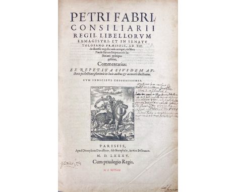 FABER, P. Ad titulum, de diversis regulis iuris antiqui, ex libro Pandectarum Imp. Iustiniani, quinquagesimo, commentarius. P