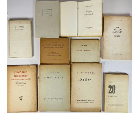 BELDER, J.L. de. Ballade der onzekerheden. Gent, Artifex-Uitgaven, (1949). 33, (7) pp. Sm-4°. Or. vellum bind. In or. box. (B