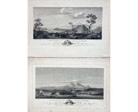 WEST INDIES -- "LE FORT ROYAL dans l'isle de la Martinique. Vu du Mouillage" - "LE PORT St. George, dans l'isle de la Grenade