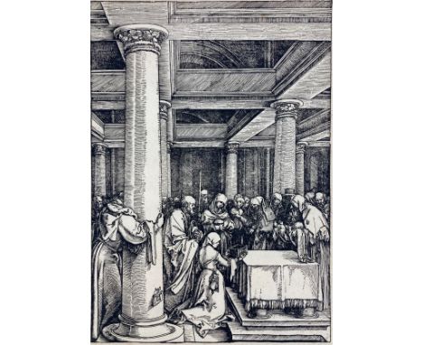 DÜRER, Albrecht (1471-1528). (The Presentation in the Temple). N.d., later edition. Woodcut. 300 x 212 mm (image size). (Atta