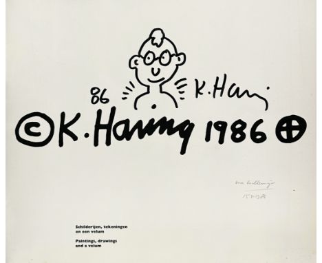 KEITH HARING: Schilderijen, tekeningen en een velum. Amst., Stedelijk Museum, 1986. 83 pp. W. many b&amp;w &amp; cold. illust