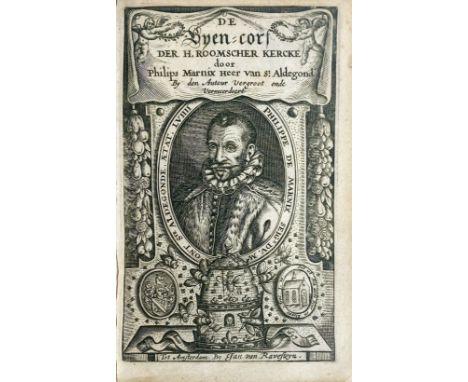 MARNIX van St. ALDEGONDE, Ph. v. De Byen-corf der H. Roomscher Kercke. Amst., J. v. Ravesteyn, 1657. (8), 234, (6) lvs. W. en