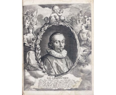 CAMPHUYSEN, D.R. Stichtelycke rymen. (...) veele nieuwe zangen gemaeckt; en alle gecomponeert om te zingen en speelen, met tw