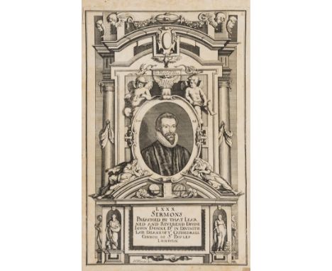 Donne (John) LXXX sermons preached by that learned and reverend divine, engraved additional architectural title with an oval 