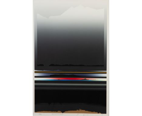 Tetsuro Sawada (1933-1998). Group of nine silkscreen prints. Dimensions: Sight height ranges from 26 in to 7 in. Sight width 