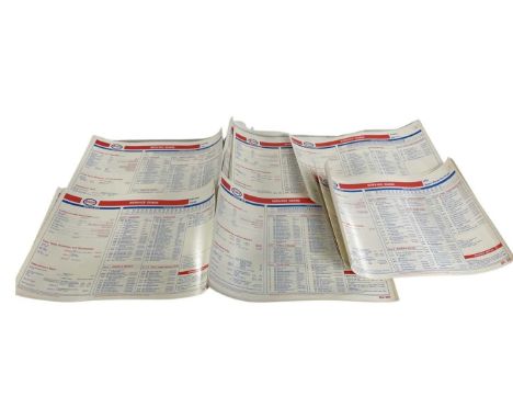 Approximately 30+ Esso service sheets