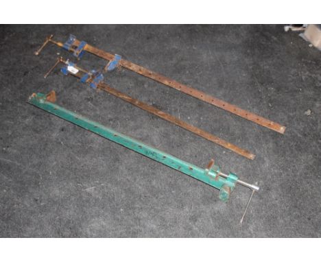 Three sash clamps 