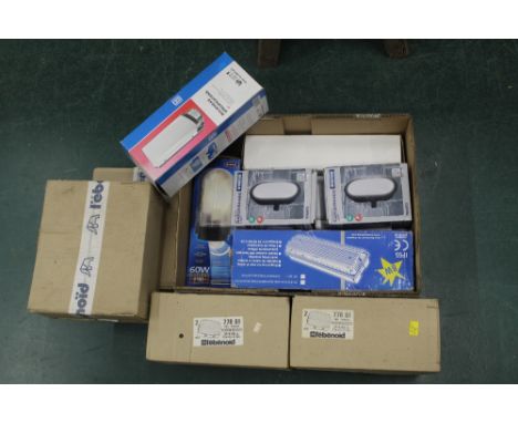 13 boxed, un-used bulk head light fittings 